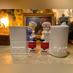 Vintage Campbells Soup Ceramic Salt & Pepper